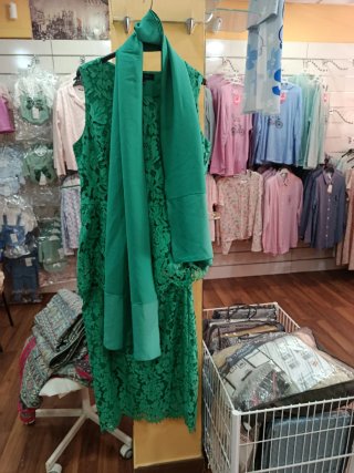 Vestido verde 3 piezas talla única