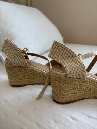 Zapatos esparto beige plataforma talla 39