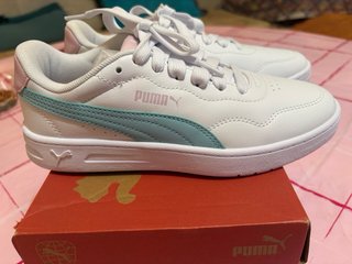 Zapatillas Puma Court Lally Blancas y Turquesa