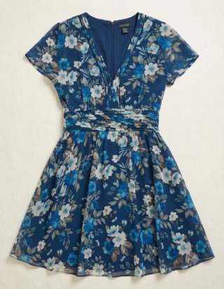 Vestido Guess Flores Azules Talla M