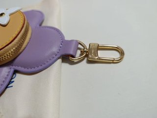 Llavero Louis vuitton piel Camel lavanda