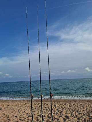 3 Cañas de pesca Veret 3 tramos carbono alto módu
