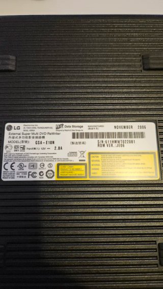 Grabadora DVD CD Externa LG Super Multi