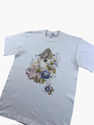 Vintage Graphic T-Shirt Cindy Callog Art Bird