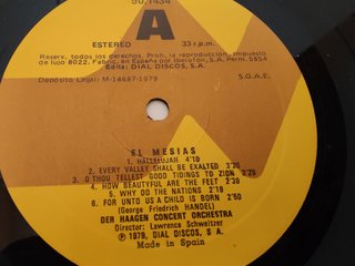 Händel El Mesías Lawrence Schweitzer LP Nevada