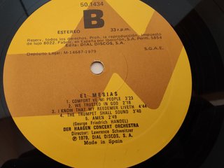 Händel El Mesías Lawrence Schweitzer LP Nevada