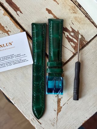 Correa Reloj BINLUN Verde Cocodrilo 18/16mm