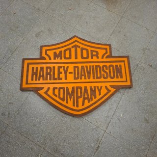 Cartel Harley Davidson Madera