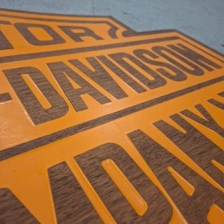 Cartel Harley Davidson Madera