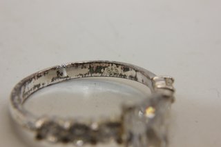 Splendido anello Vintage argento pietre CZ