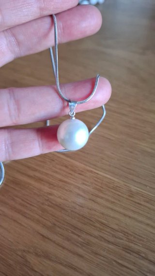Conjunto de bisutería perla plata