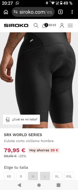 Culotte Ciclismo Siroko SRX PRO WORLD SERIES
