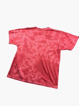 Vintage Tye Die T-Shirt Red Fruit Of The Loom Y2K
