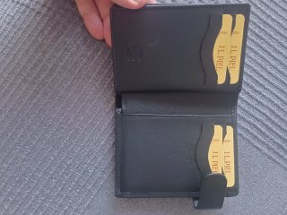 Cartera JL Piel Vacuno Negra. A estrenar