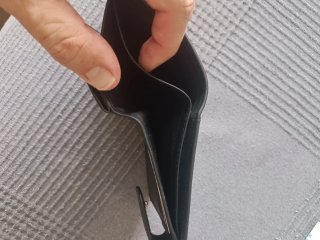 Cartera JL Piel Vacuno Negra. A estrenar