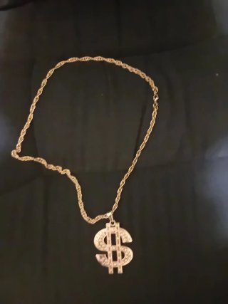 Collar Dorado Símbolo Dólar