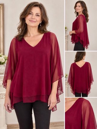 Elegante blusa burdeos sin estrenar.