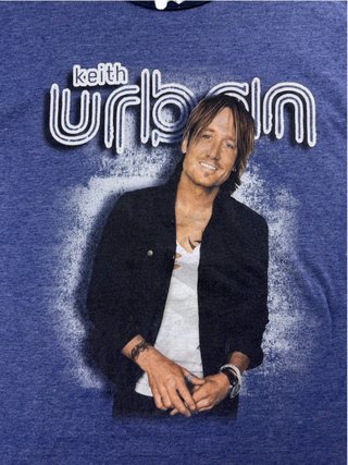 Vintage Graphic T-Shirt Keith Urban Tour Blue
