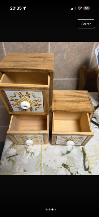 Cajas Almacenamiento Decorativas Madera y Cerámica
