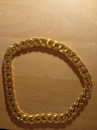 Collar dorado plástico disfraz