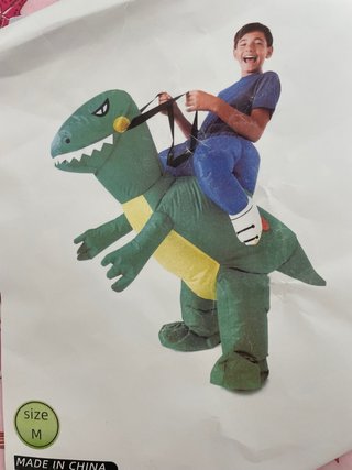 Disfraz inflable dinosaurio T-Rex talla M