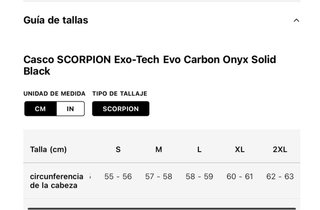 Casco Scorpion Exo Tech Evo Carbon talla XXL
