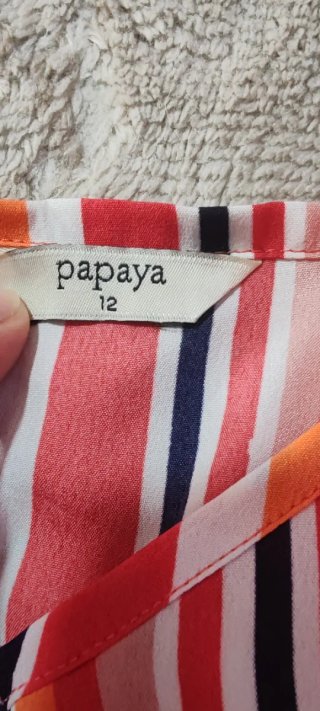 Blusa Rayas Naranja y Rojo