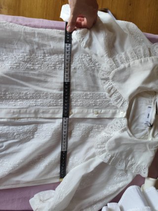 Camisa MNG bordada cuello babero, nueva
