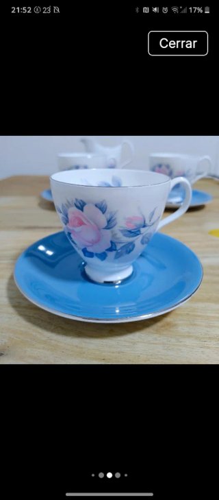 Juego de té Royal Albert porcelana flores