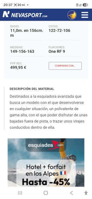 Esquís Head mujer Every One Liquidmetal 156