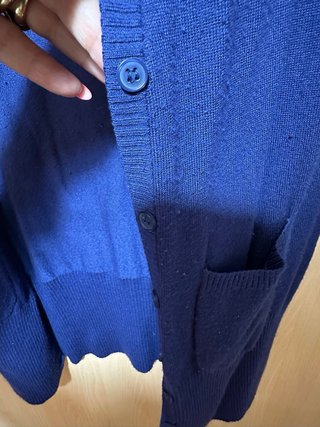 Chaqueta de punto azul