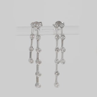 Pendientes en oro blanco 18k con diamantes