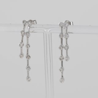 Pendientes en oro blanco 18k con diamantes