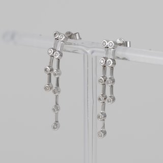 Pendientes en oro blanco 18k con diamantes