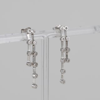 Pendientes en oro blanco 18k con diamantes