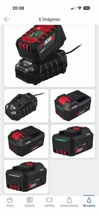 Batería Parkside 20V y Cargador