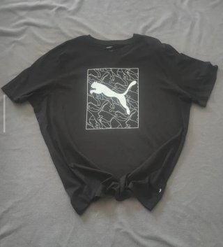 Camiseta Puma Logo Box Negra XXL