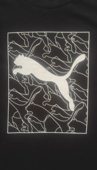 Camiseta Puma Logo Box Negra XXL