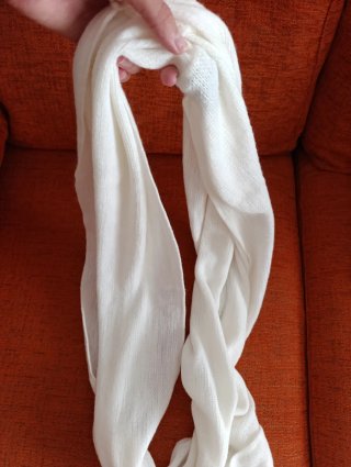 Cuello bufanda blanco