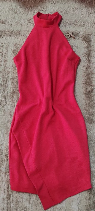 Vestido rosa halter
