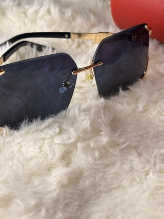 Gafas Cartier Negro y Dorado