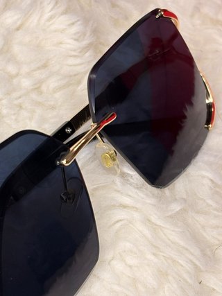 Gafas Cartier Negro y Dorado