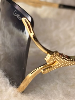 Gafas Cartier Negro y Dorado