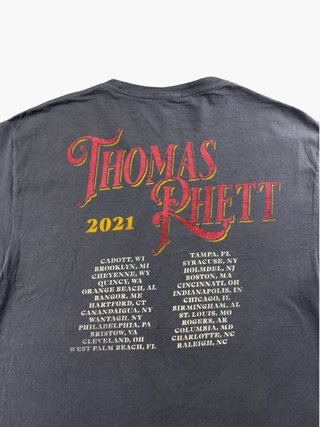 Graphic T-Shirt Thomas Rett Tour 2021 Grey Retro