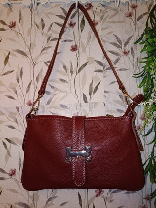 Bolso Piel Artesanal Italia Rojo