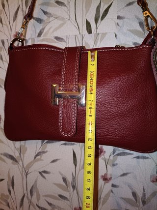 Bolso Piel Artesanal Italia Rojo
