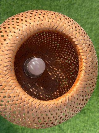 Lámpara de pie Rattan y Metal