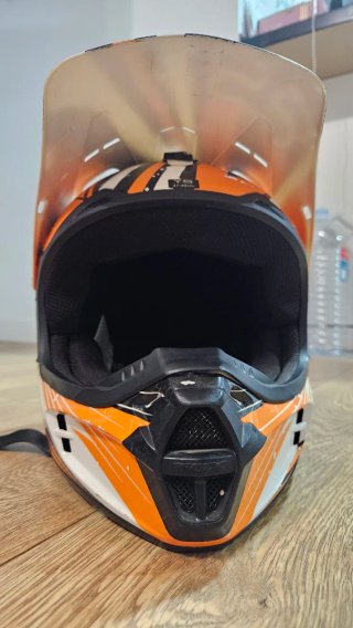 Casco Motocross Infantil Naranja V1