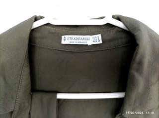 Vestido largo Stradivarius verde militar talla úni