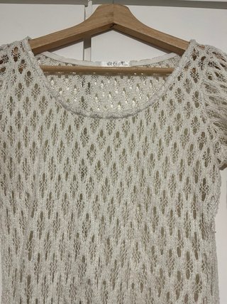 Vestido playero blanco tejido
